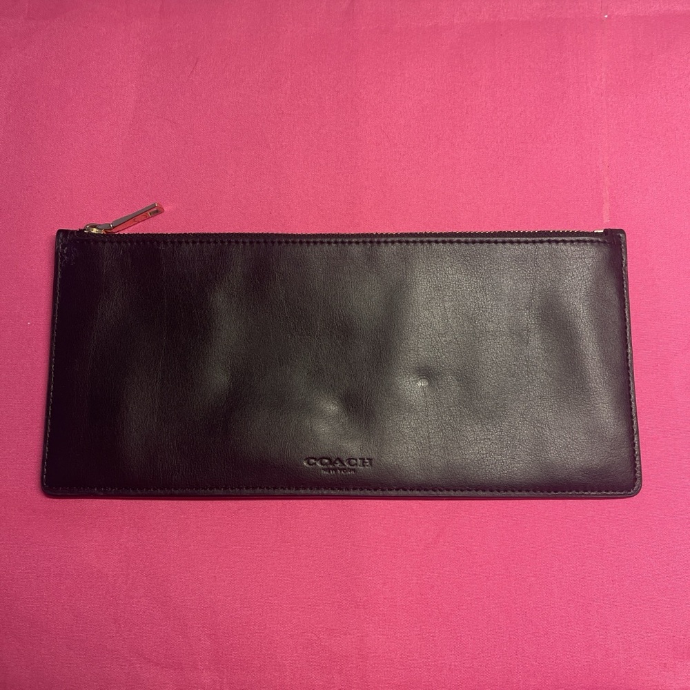 Coach Dark Leather Pouch